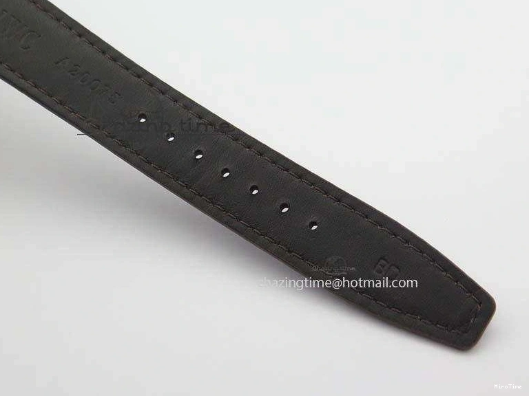 MIROTIME 1219 ModernLook Portuguese IW371445 ZF 1:1 Best Edition SS White Dial Gold Markers On Brown Leather Strap A79350 V 7269